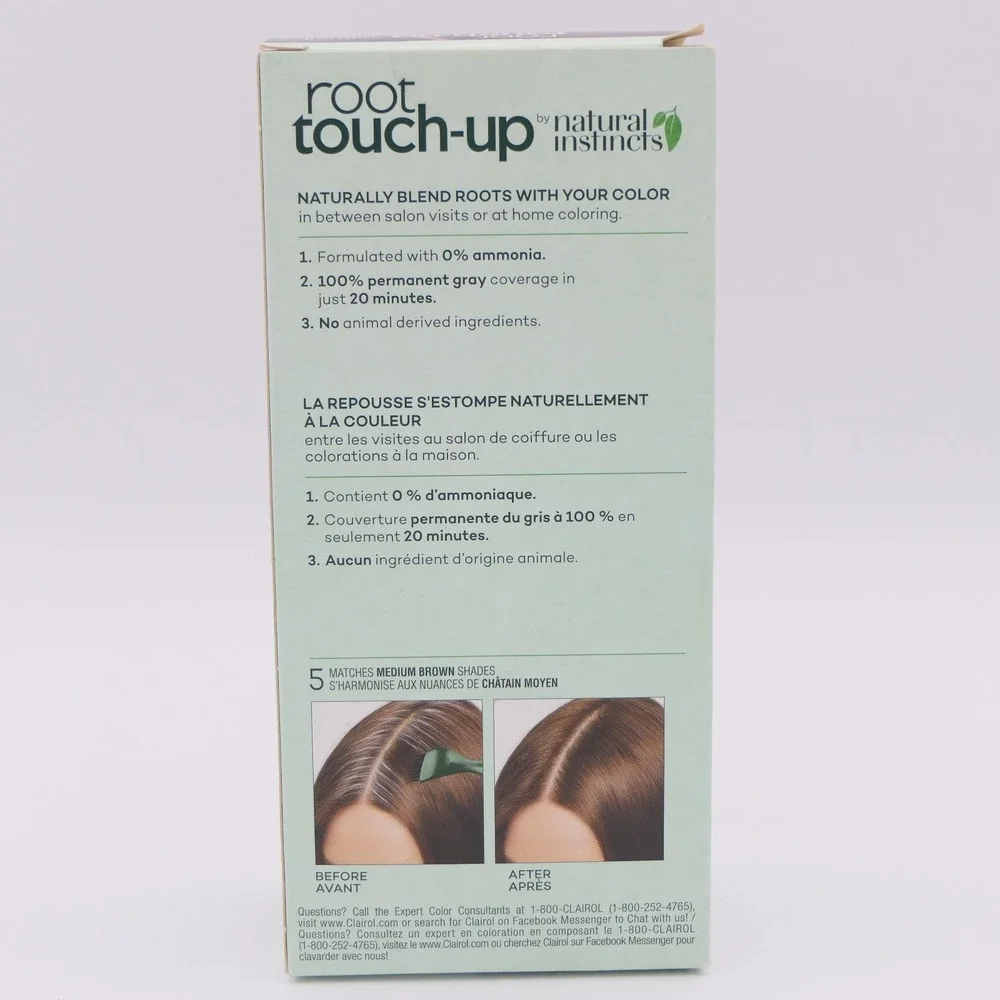 Clairol by Natural Instincts Root Touch-Up # 5 Medium Brown Permanent Hair Color